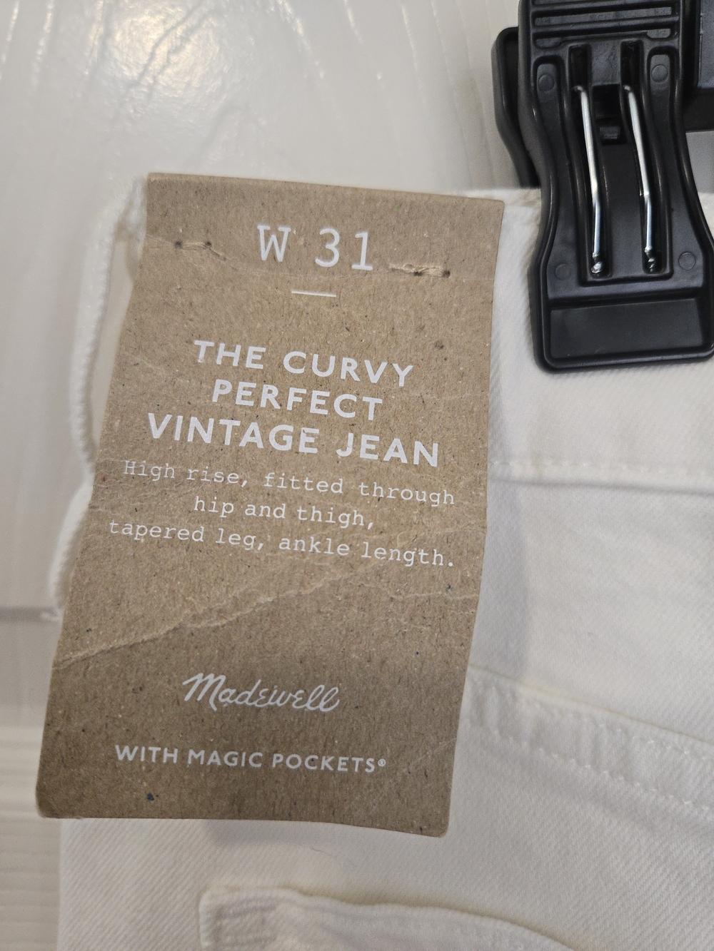 Madewell Curvy Perfect Vintage Jean - White